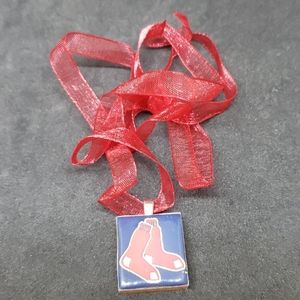 Boston Red Sox scrabble tile necklace